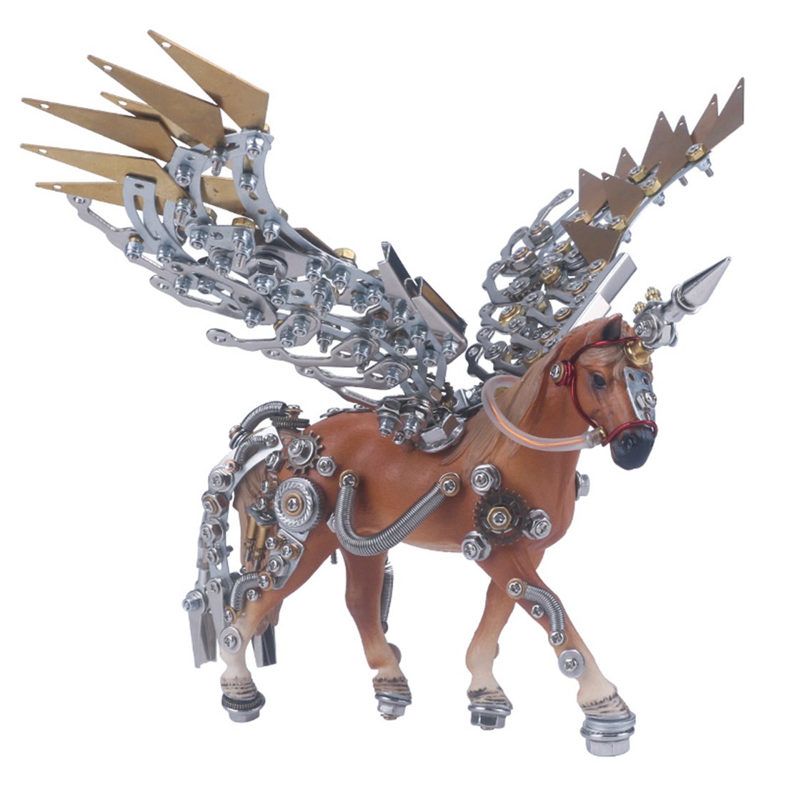 752Pcs DIY 3D Assembly Metal Mechanical Wing Unicorn Angle Model Kit Toy