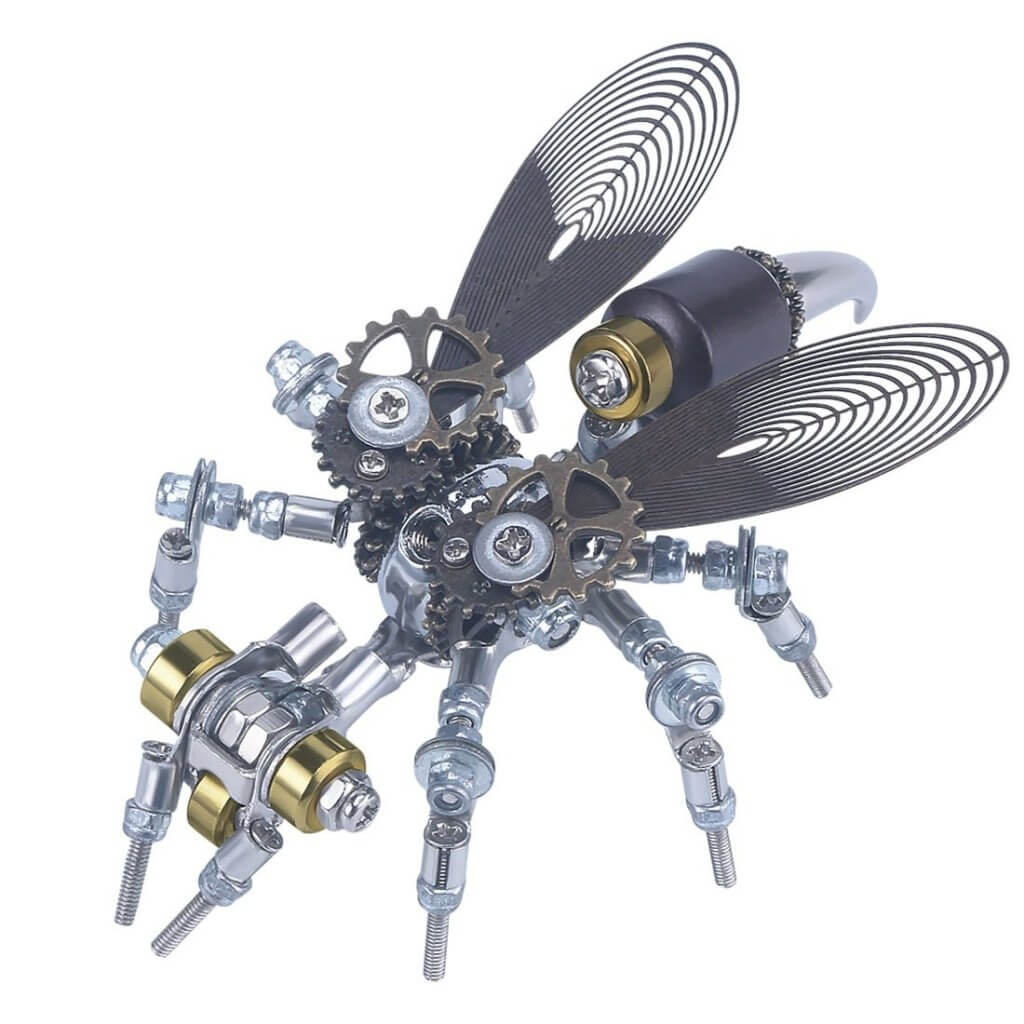 126Pcs 3D Metal DIY Mechanical Wasp Insect Puzzle Model Puzzle Jigsaw