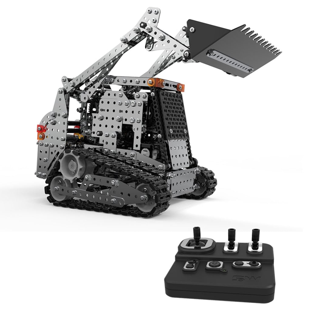 1178Pcs DIY Assembly 2.4G 10CH RC Tracked Forklift Vehicle Car Puzzle Model