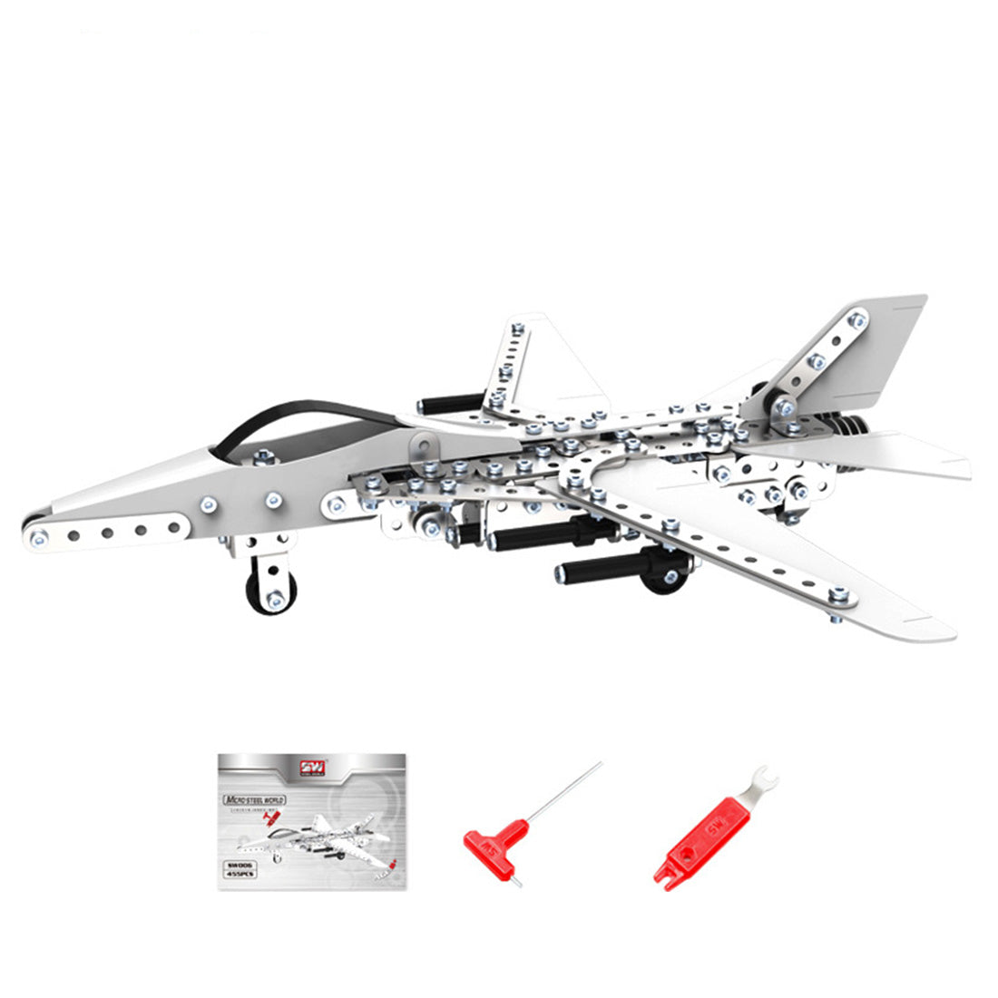 466Pcs+ DIY Assembly 3D Metal Military Warplane Helicopter  Model Kits Puzzle Toys