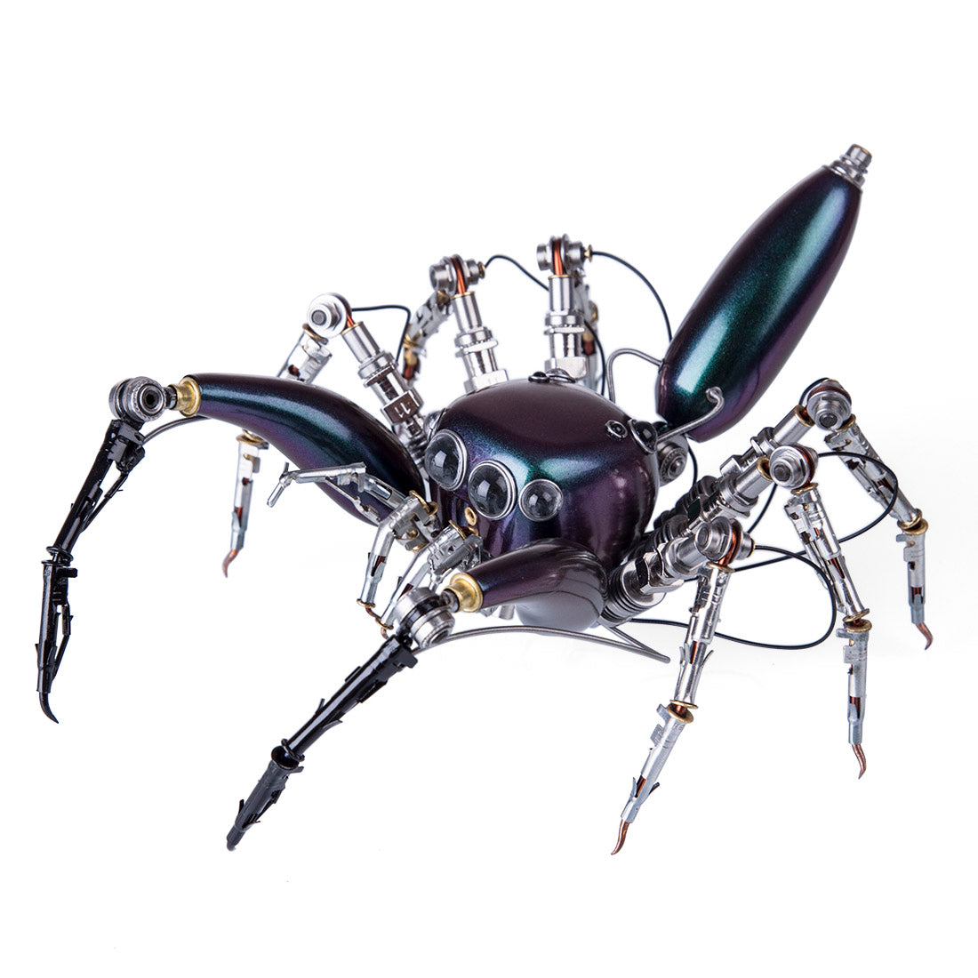 Steampunk Mechanical Metal Purple Spider 3D Sculpture  Assembled Model Kits