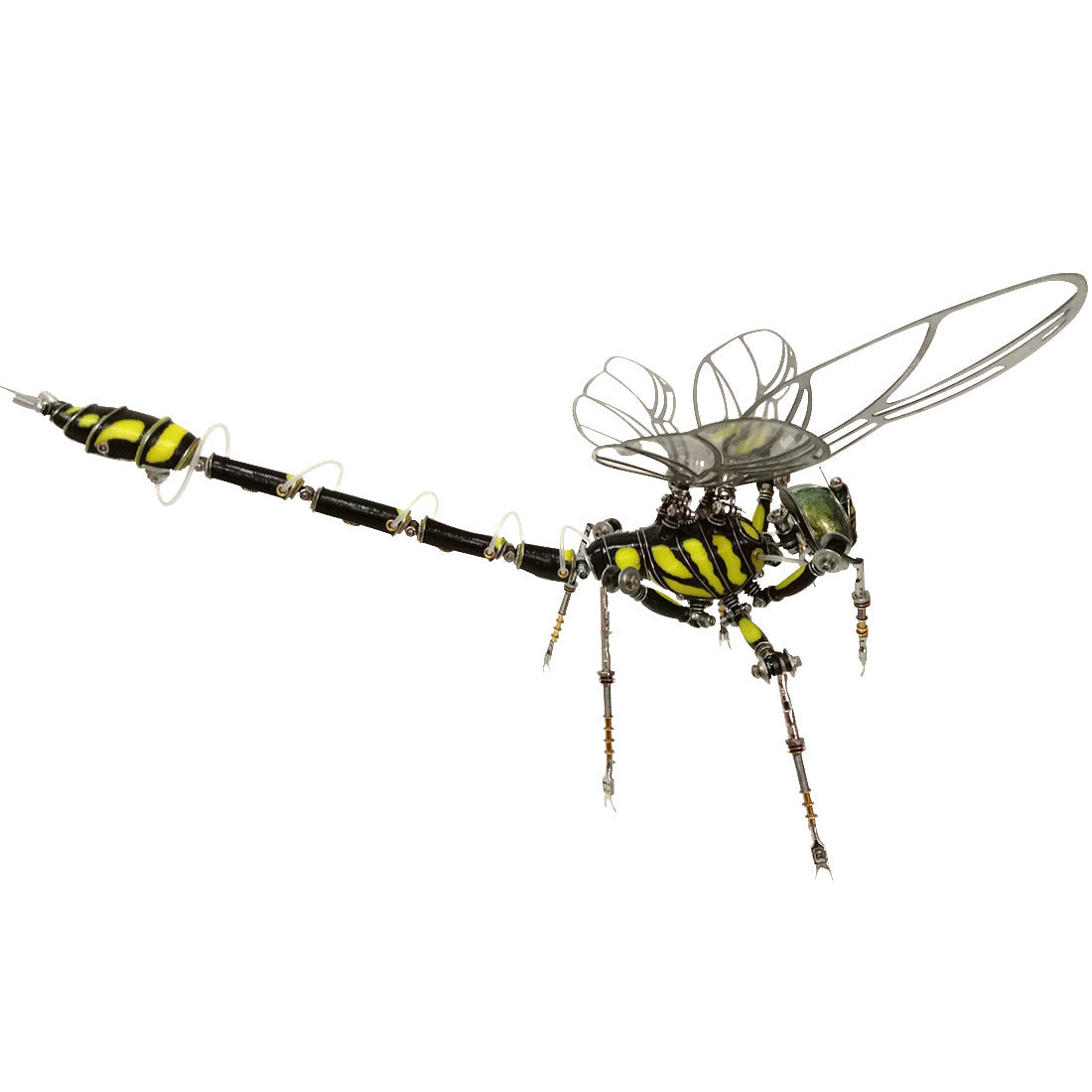 Metal Dragonfly King Assembled Model Kits 3D Handmade Bug Insect Sculpture Steampunk