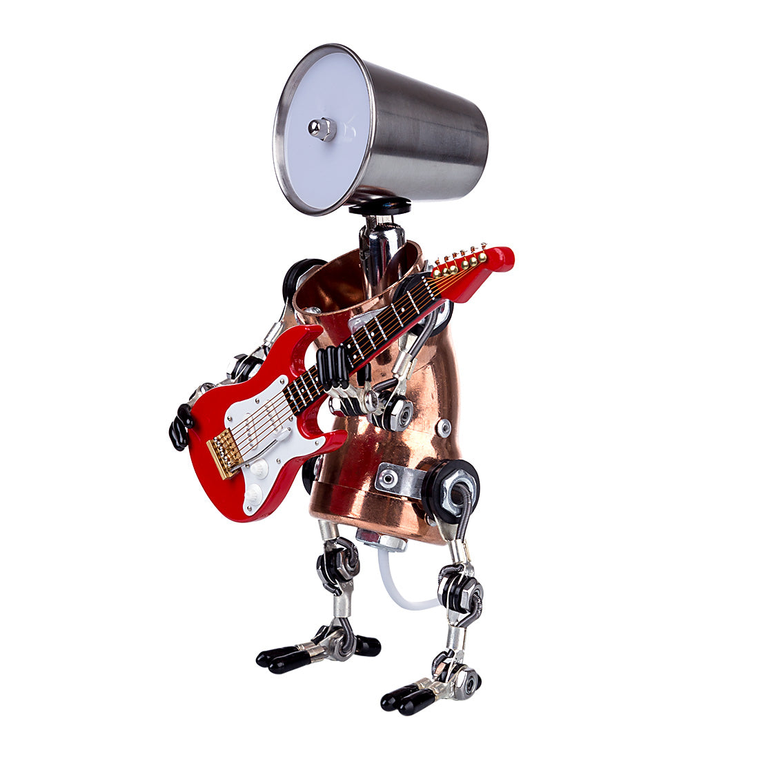 Steampunk Style Assembled 3D Metal Musician Bassists Model Lamp 2-IN-1Desk Decor  Crafts