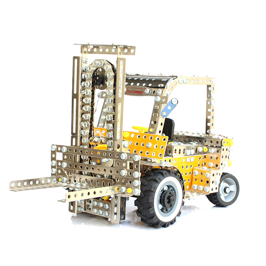 1300Pcs Simulation Engineering Truck Forklift Model Kit DIY Metal Assembly Model