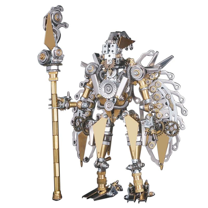 400+Pcs DIY Metal Mechanical Ancient 3D Fighting Solider Mecha Assembly Model Kit Adult