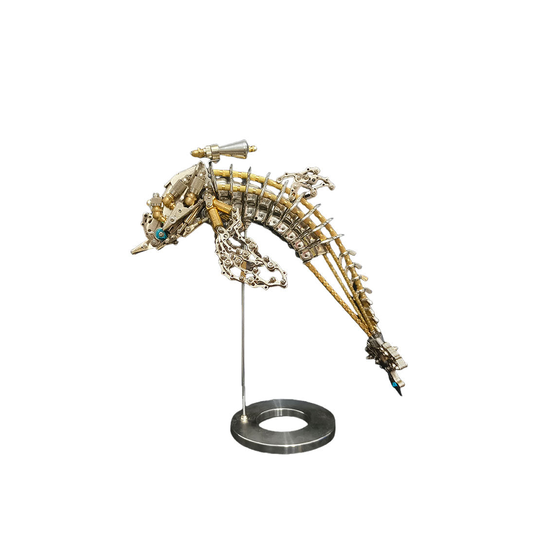 Brass 3D Metal Dolphin Assembly Model Building Kits