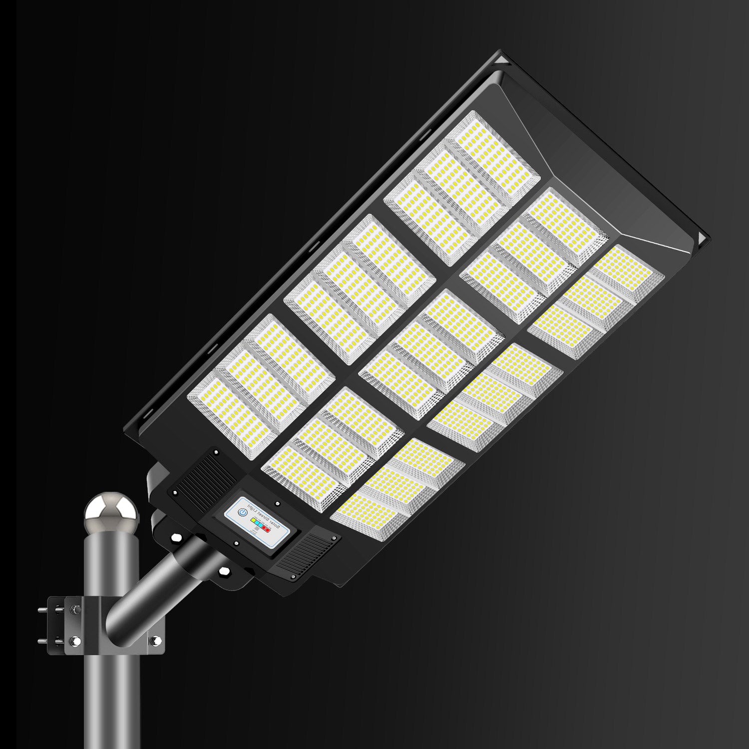 Hykoont BM027 Outdoor Solar Street Lights 25650LM 6500-7000K IP66 For Yard, Garage, Pathway