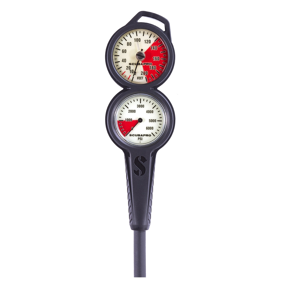 Scubapro 2 Gauge Scuba Dive Console, SP Metal PGPSI DGFT Pressure Gauge