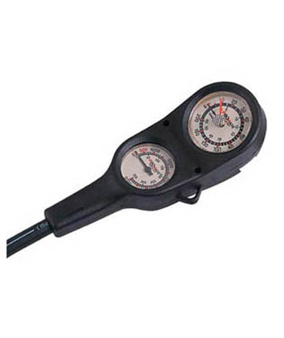 200' Depth and Pressure Altitude Adjustable Gauge with Max Depth Indicator