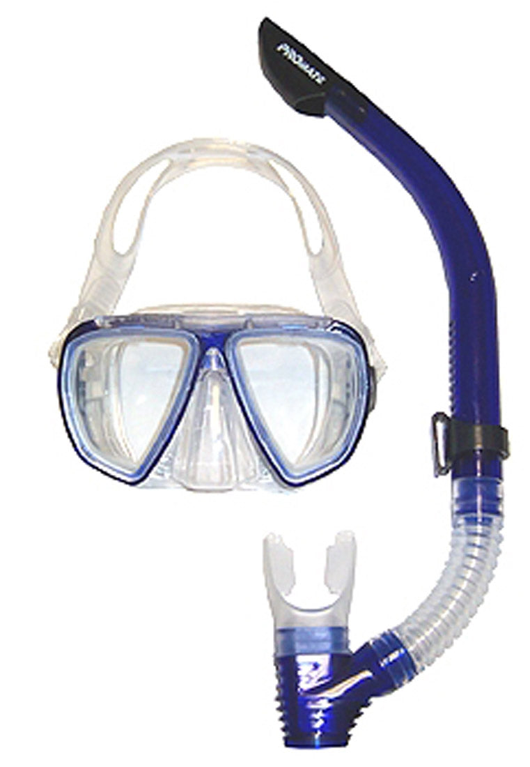 Fish Eyes Long Lens Mask and Semi Dry Snorkel Set Combo