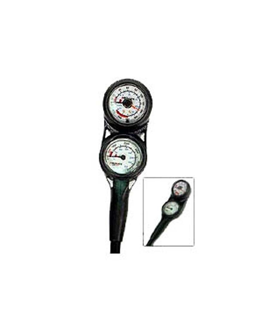 Mini Pressure & Depth Gauge Console - Ultra Compact for Scuba Diving