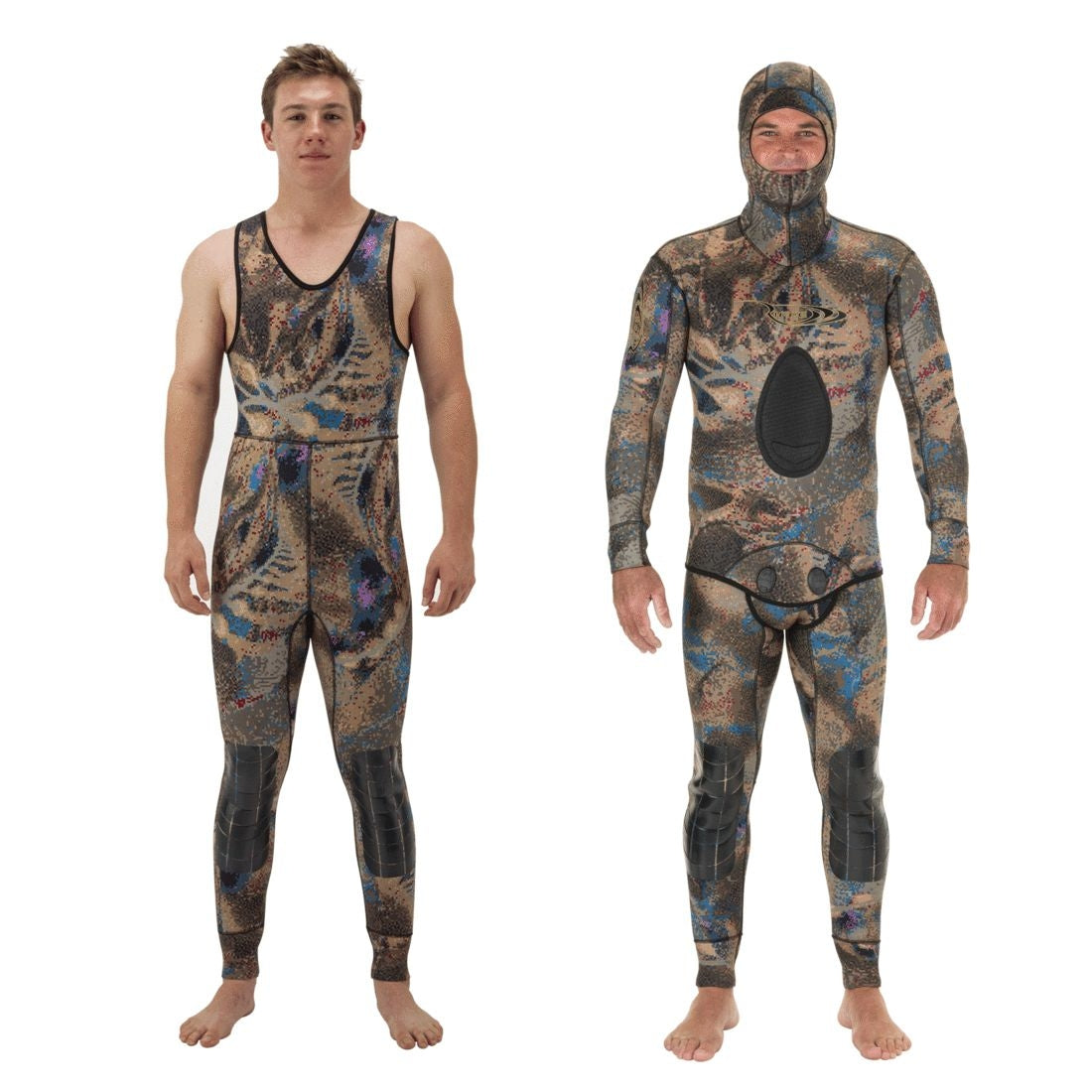 Riffe 5mm COVI-TEK Camo Camouflage Freediving & Spearfishing Wetsuits - Top and Bottom