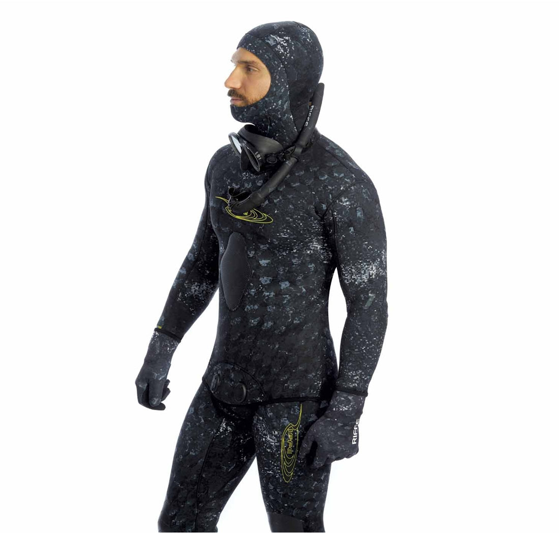 Riffe 3.5mm Vortex 2 piece Camouflage Freediving & Spearfishing Wetsuits Sold as SET - Top and Bottom