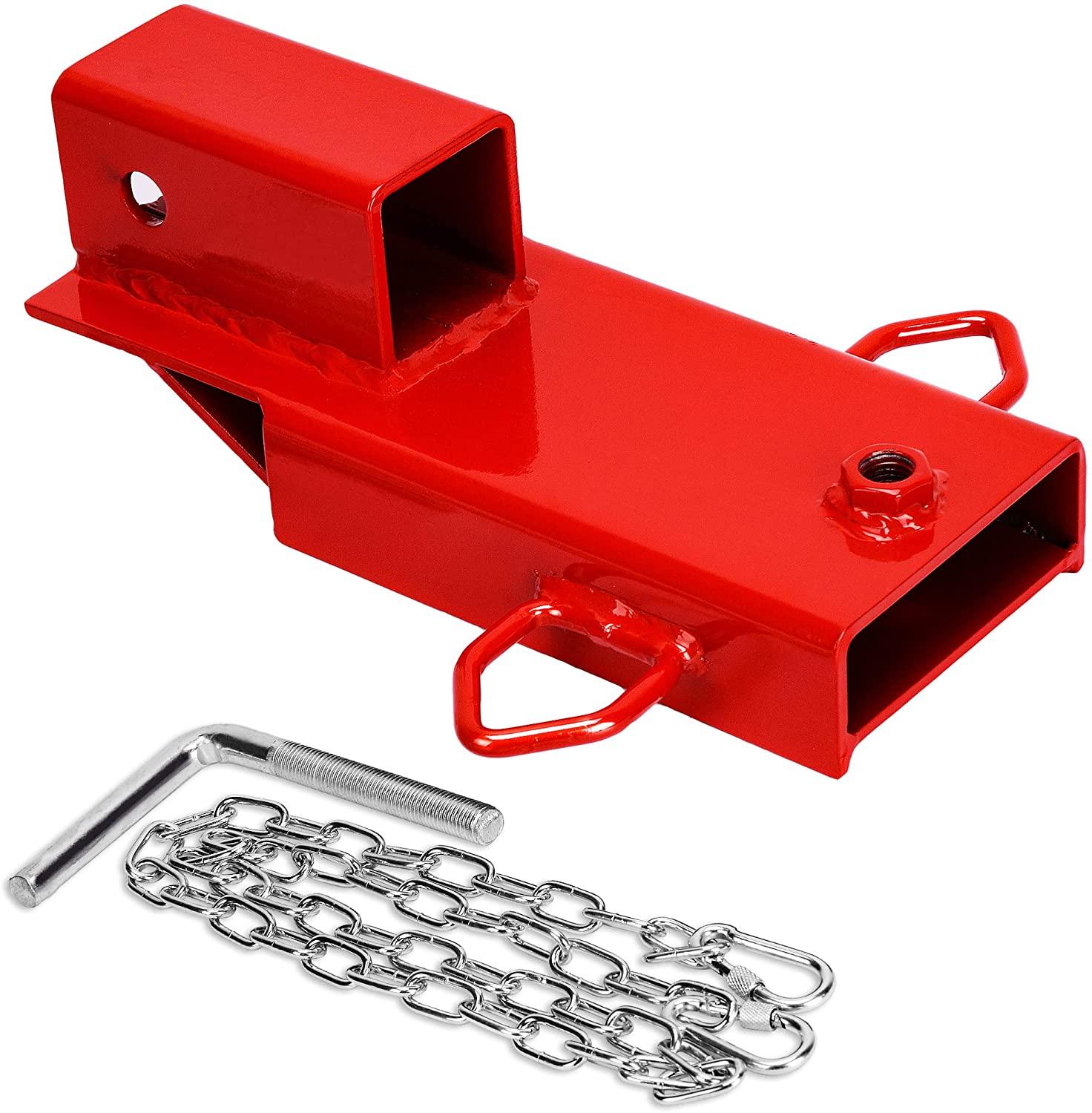 YITAMOTOR 2” Insert Receiver Trailer Moving Adapter with Safety Chain