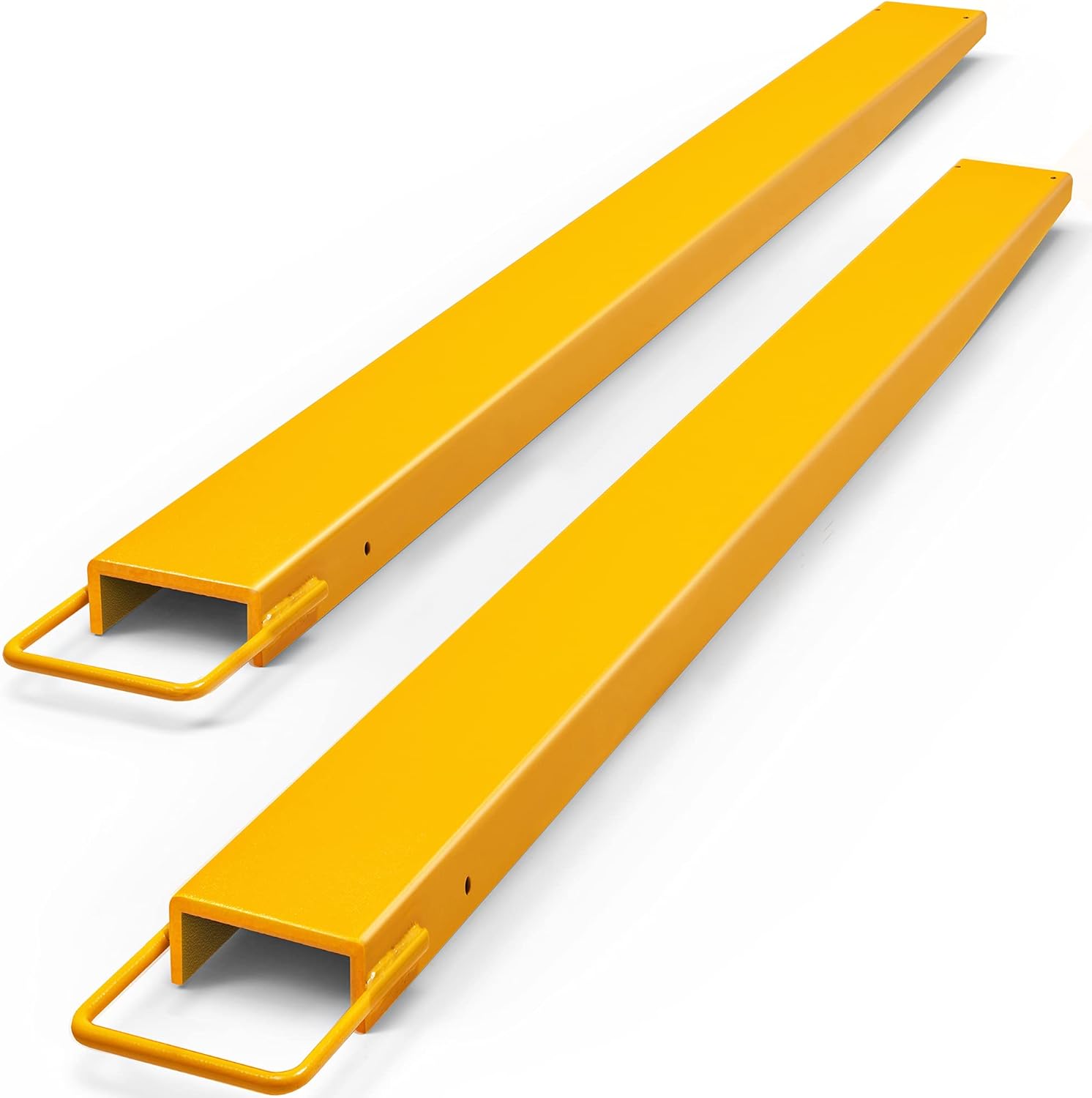 YITAMOTOR Pallet Fork Extension 60 Inch Length 4.5 Inch Width, Heavy Duty Steel Pallet Extensions for Forklift Truck, Yellow