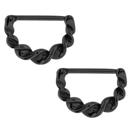 Blackline Twirled Nipple Clickers