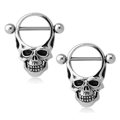 Stainless Skull Nipple Shields