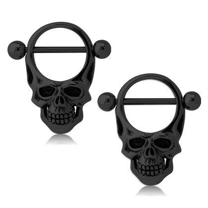 Blackline Skull Nipple Shields