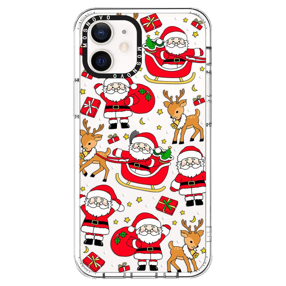 Cute Santa Claus Deer Phone Case - iPhone 12 Case