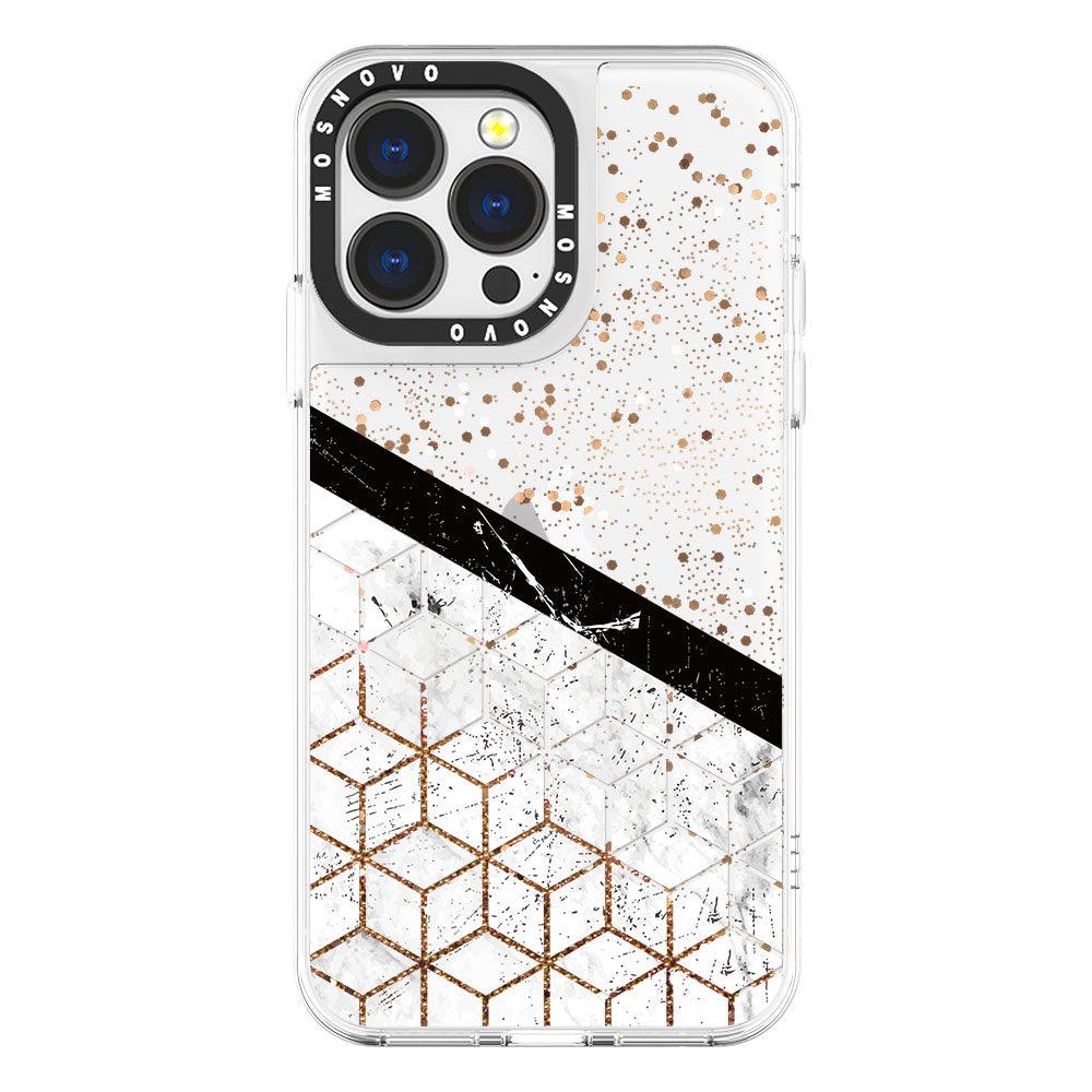 Marble Black Glitter Phone Case - iPhone 13 Pro Case