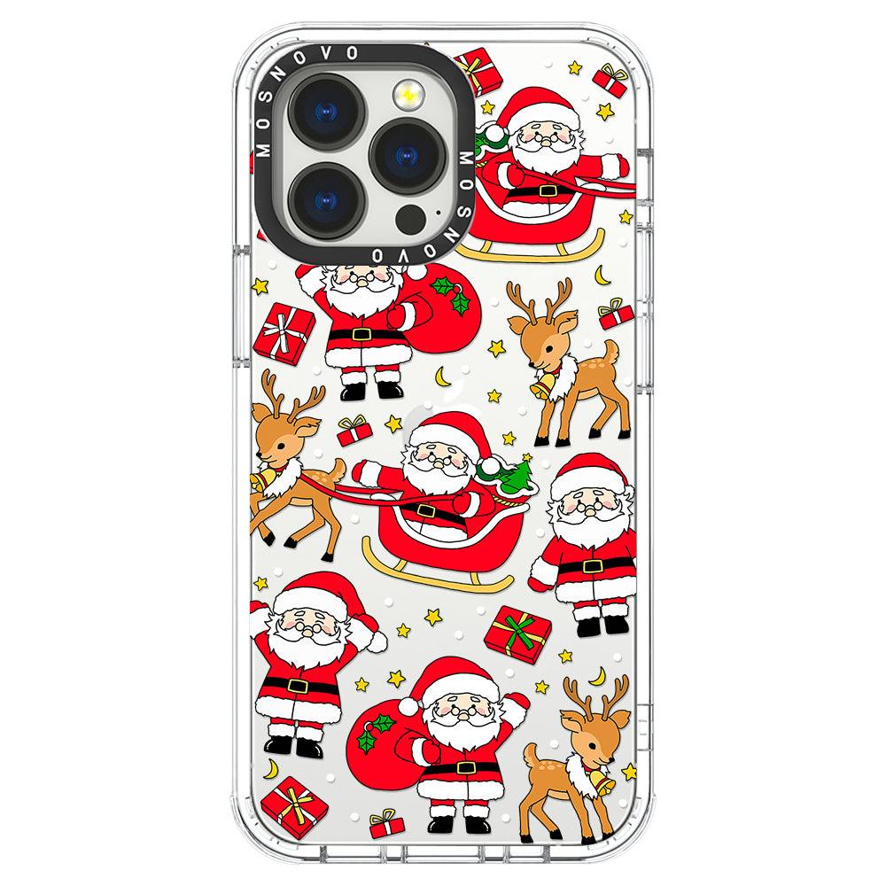 Cute Santa Claus Deer Phone Case - iPhone 13 Pro Case