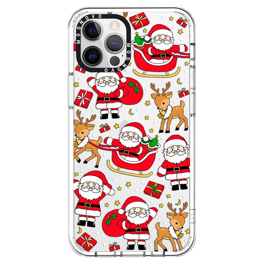 Cute Santa Claus Deer Phone Case - iPhone 12 Pro Max Case