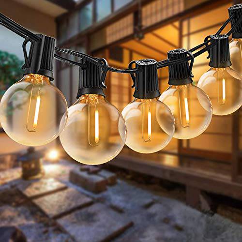 Globe Outdoor String Lights, UL Listed, Warm White,32FT G40