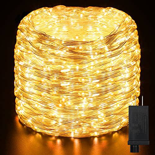 164ft Outdoor Waterproof 1000 LEDs Rope Lights with 8 Modes and Timer