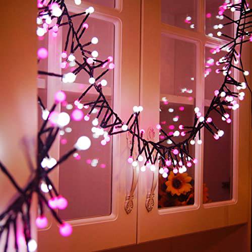 Christmas Fairy Lights - 13FT 400 LEDs, Pink White