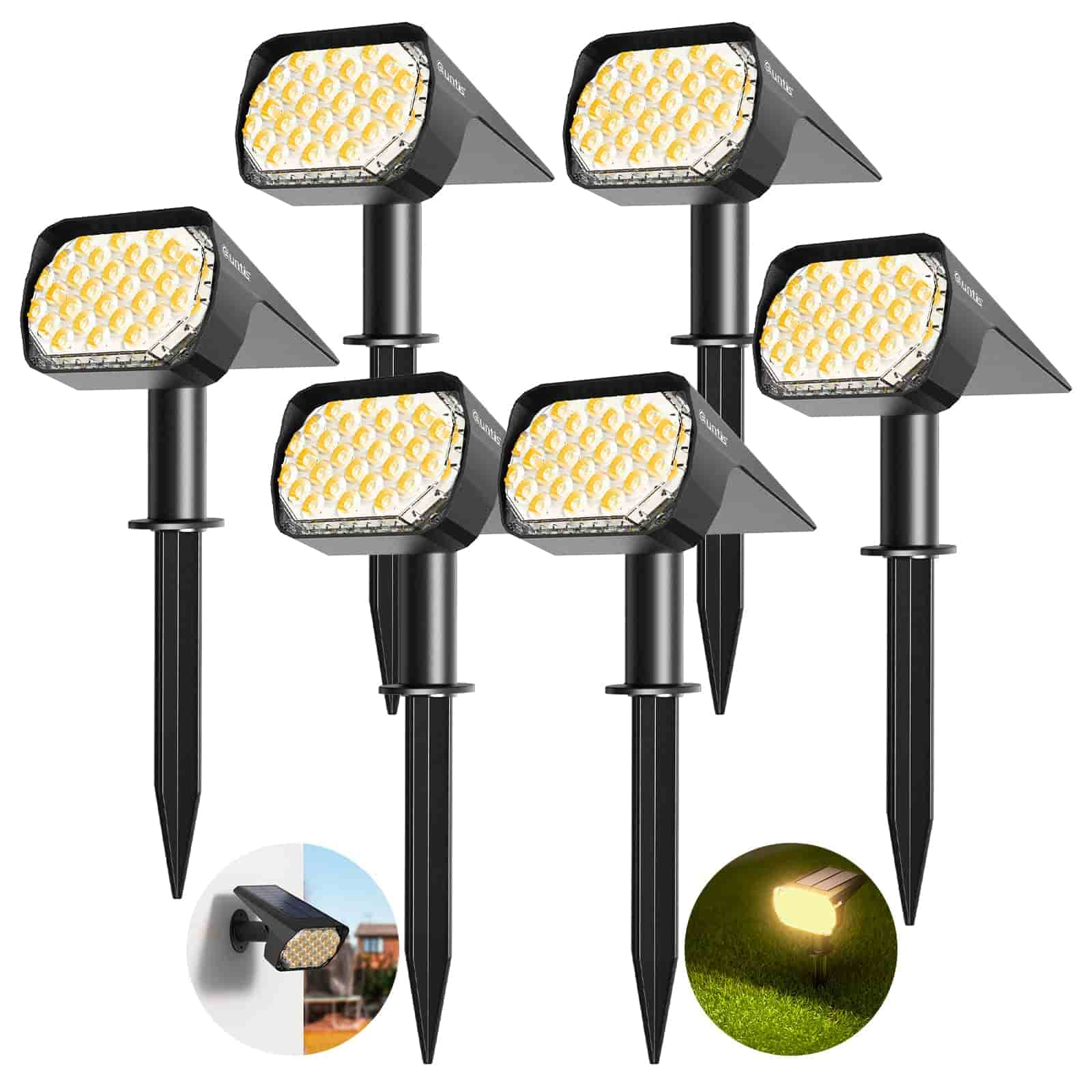 Solar Spot Lights Outdoor 6 Pack