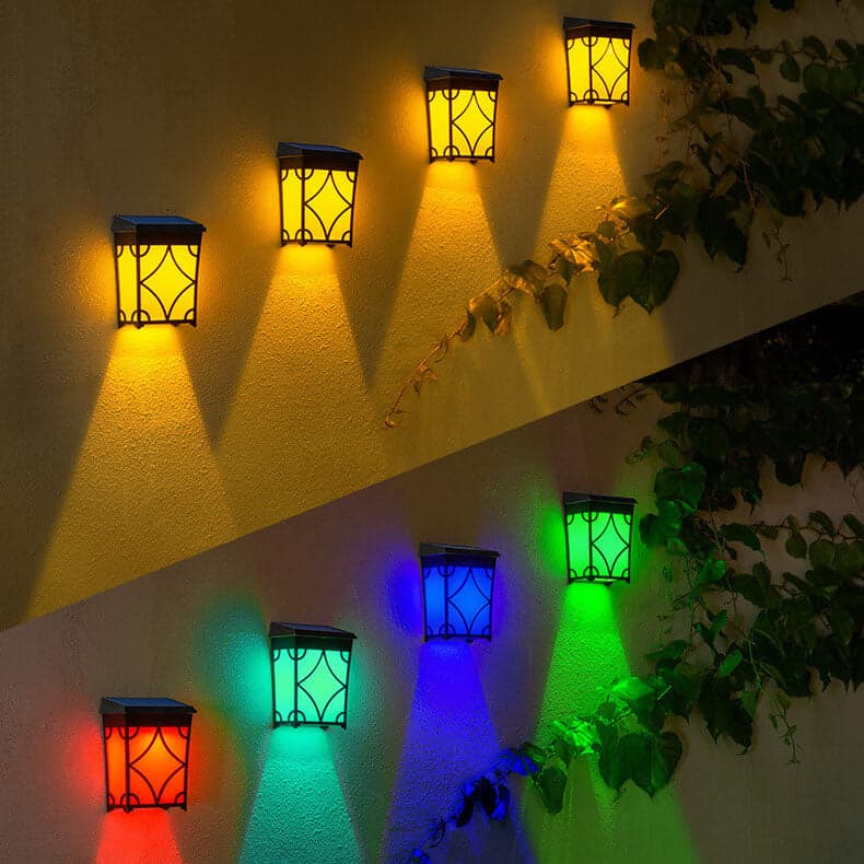 Retro Solar Square Outdoor Waterproof LED Wall Sconce Lamp, Wall Decor Outdoor Lights for House?Outdoor