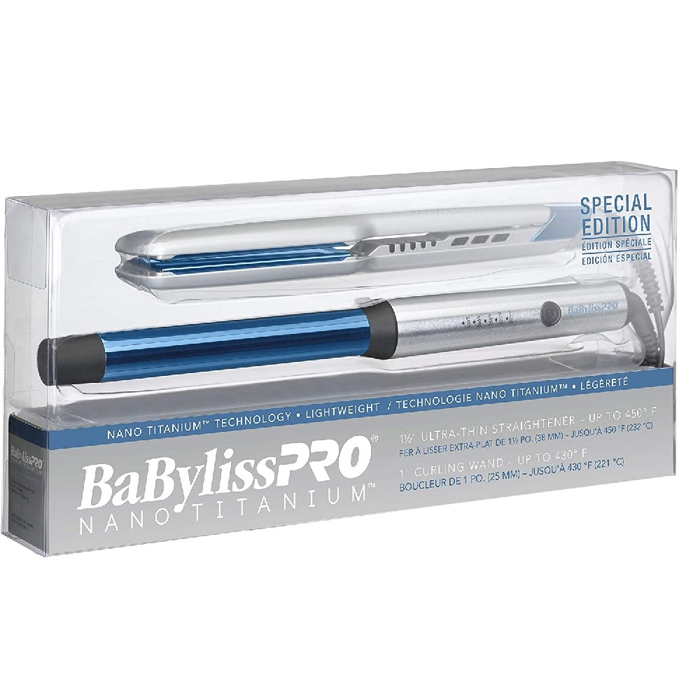 BaBylissPRO Special Edition 1 1/2" Ultra-Thin Straightener + 1" Curling Wand