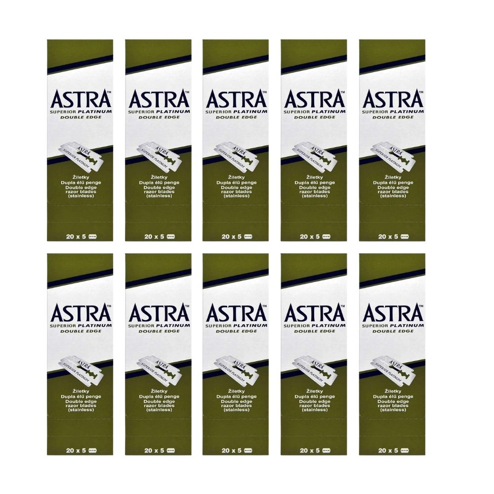 Astra Superior Platinum Double Edge Safety Razor Blade - 1000 Count