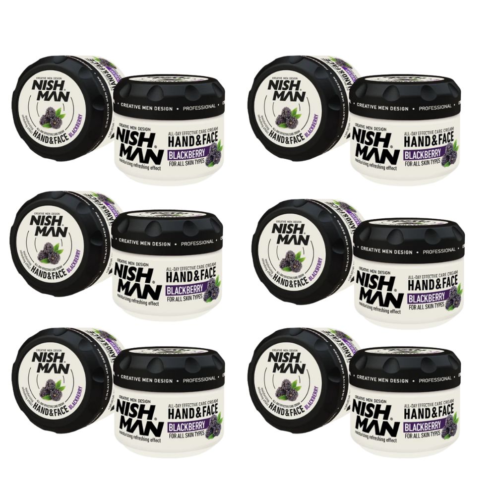 Nishman Hand & Face Cream Blackberry 10.1 oz - 6 Pack