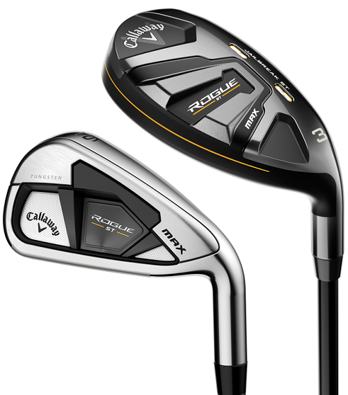 Callaway Golf Rogue ST Max Combo Irons #4,#5 Hybrids, 6-PW/AW Regular Flex [Mitsubishi Tensei AV Blue 65] (Graphite)