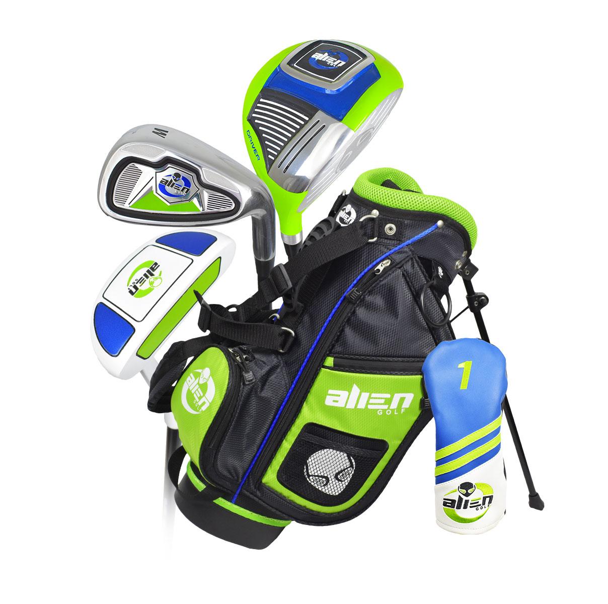 Alien Golf LH Junior 5 Piece Set Ages 3-5 (Left Handed) Green/Black