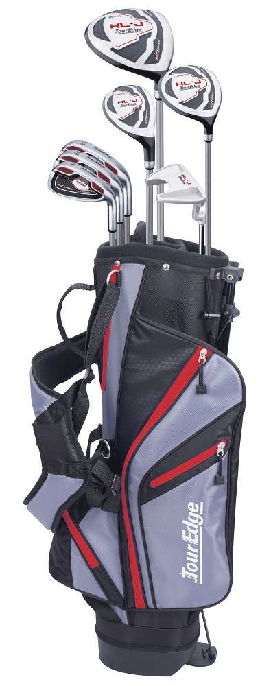 Tour Edge Golf HL-J 5X2 8 Piece Junior Set Red Ages 9-12 [58"-64"]