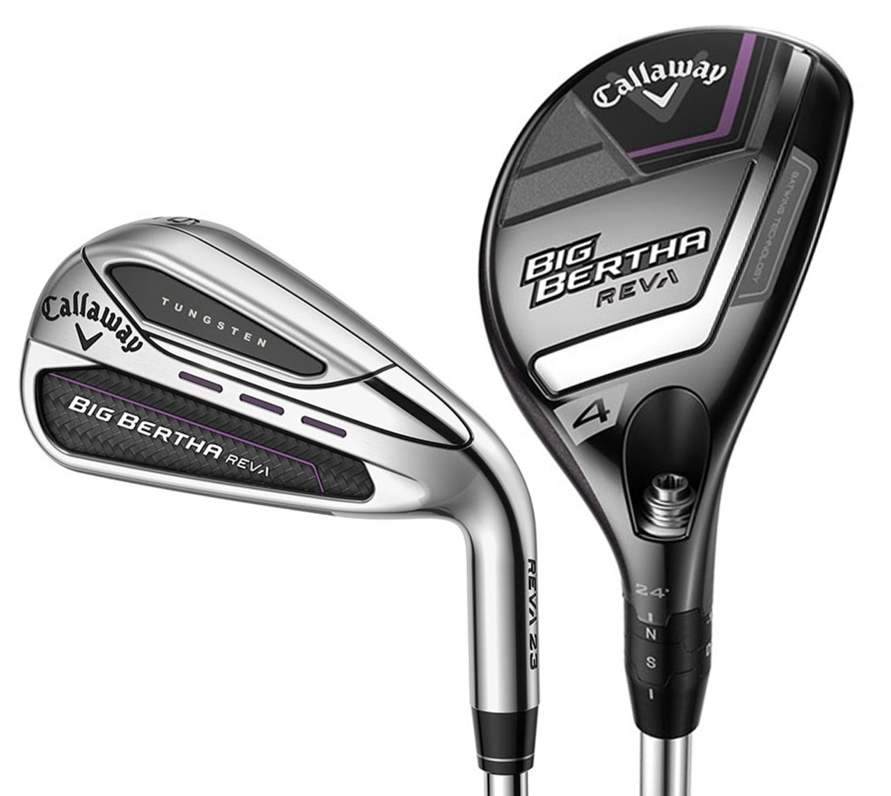 Callaway Golf LH 2023 Ladies Big Bertha REVA Combo Irons #4,#5 Hybrids, 6-PW [Left Handed]