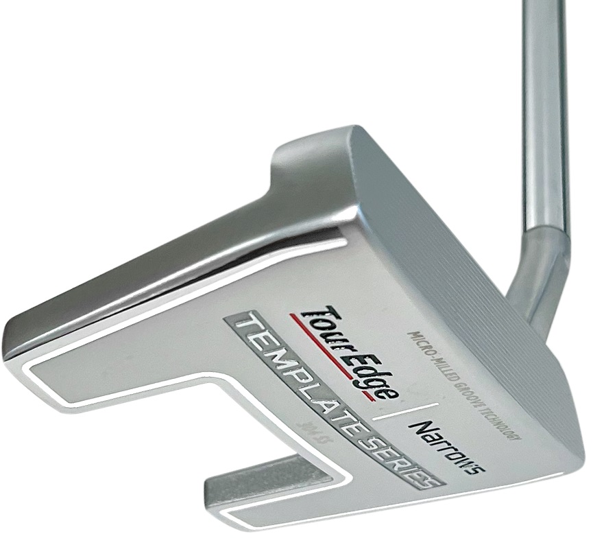 Tour Edge Golf LH Template Series Silver Narrows Putter 34" [Lamkin Pistol] Left Handed