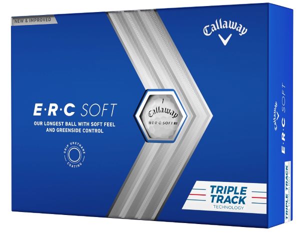 Callaway Golf 2023 ERC Soft Triple Track Golf Balls *1-Dozen* [White] LOGO ONLY