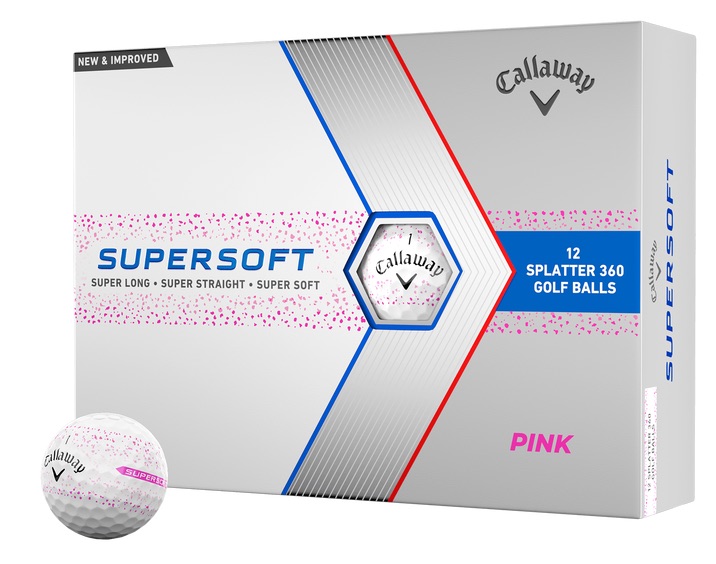 Callaway Supersoft Splatter Golf Balls Pink