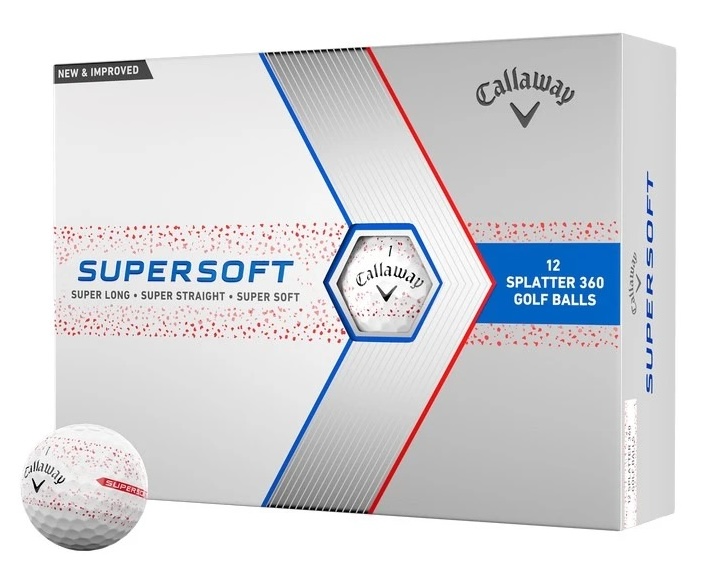 Callaway Supersoft Splatter Golf Balls Red