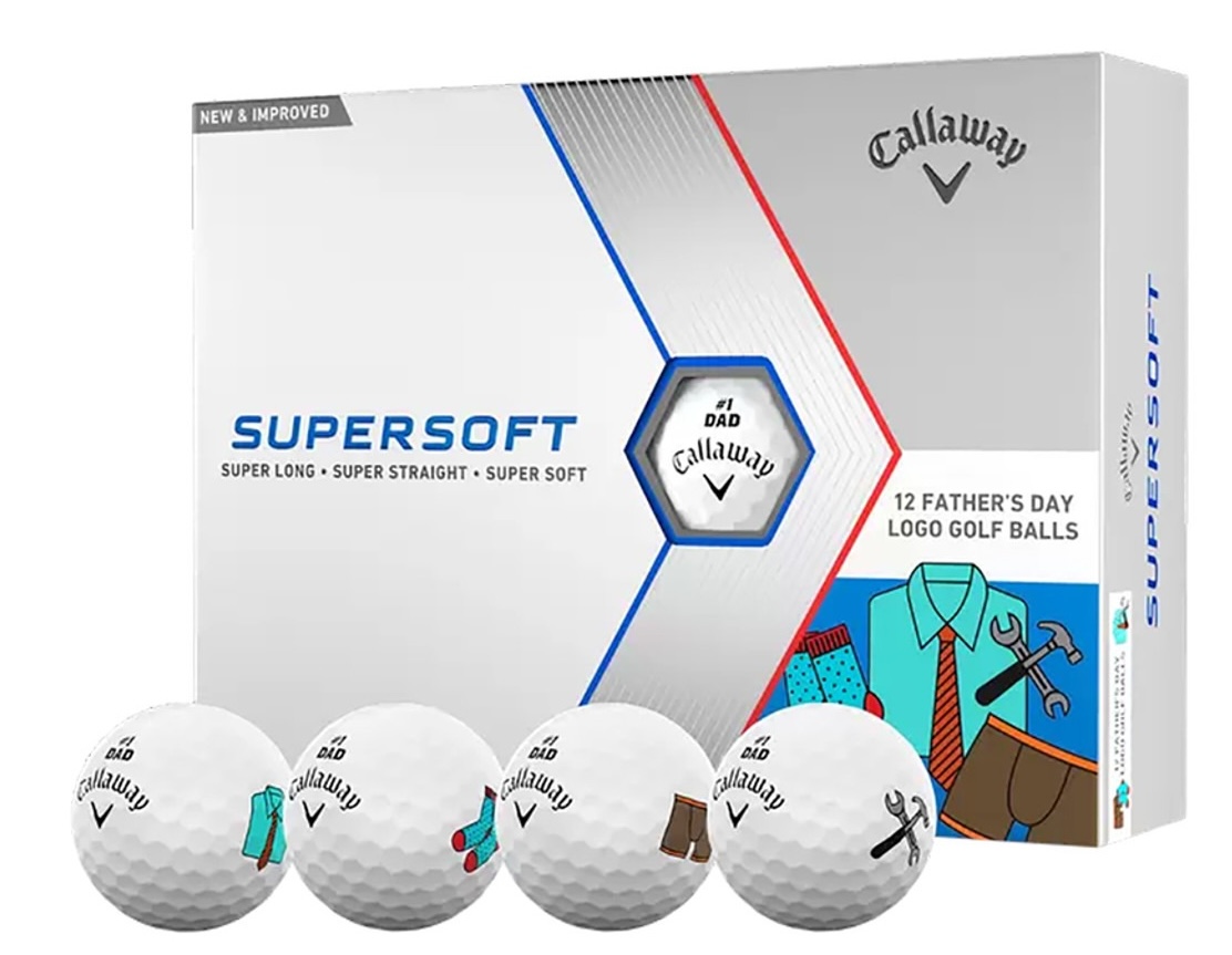 Callaway Supersoft Father's Day Golf Balls White 1-Dozen