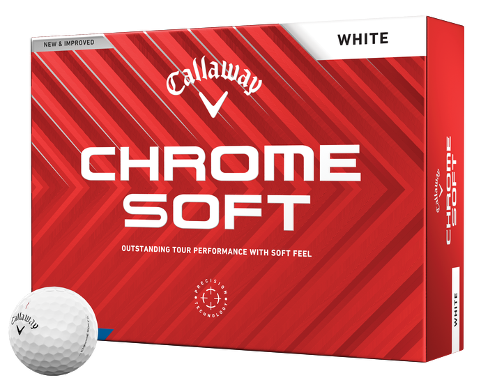 Callaway Golf 2024 Chrome Soft Golf Balls *1-Dozen* [White] LOGO ONLY