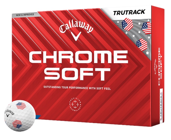 Callaway Chrome Soft TruTrack USA Golf Balls 1-Dozen White