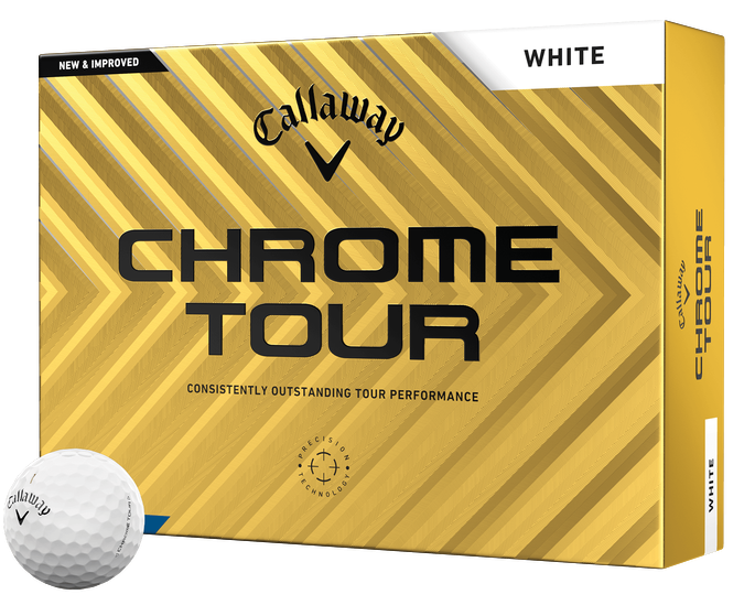 Callaway Chrome Tour Golf Balls 1-Dozen White LOGO ONLY