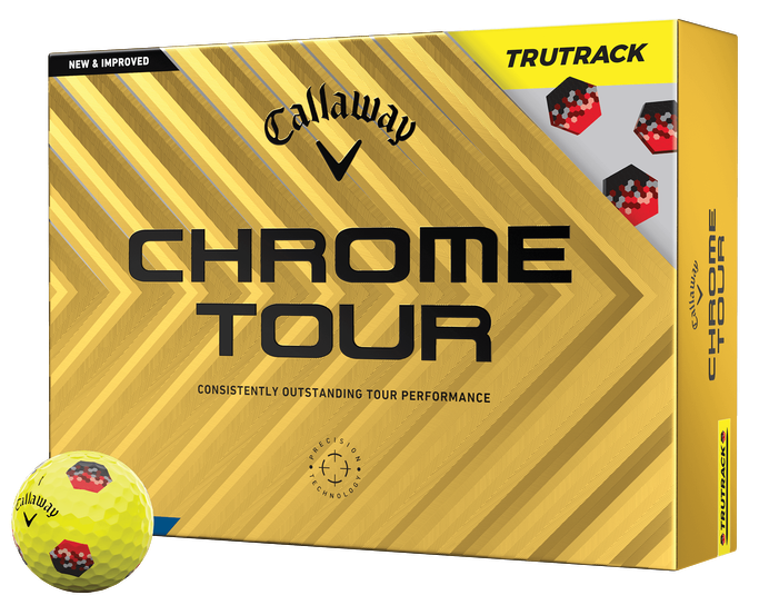 Callaway Golf 2024 Chrome Tour TruTrack Golf Balls *1-Dozen* [Yellow-Black]