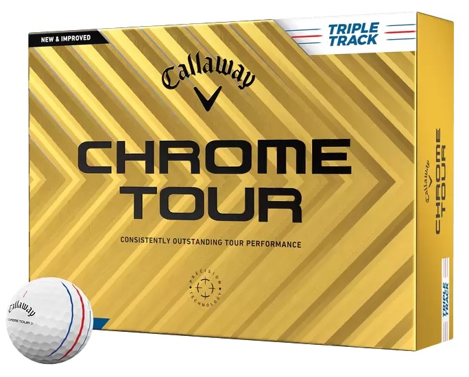 Callaway Golf 2024 Chrome Tour Triple Track Golf Balls *1-Dozen* [White]