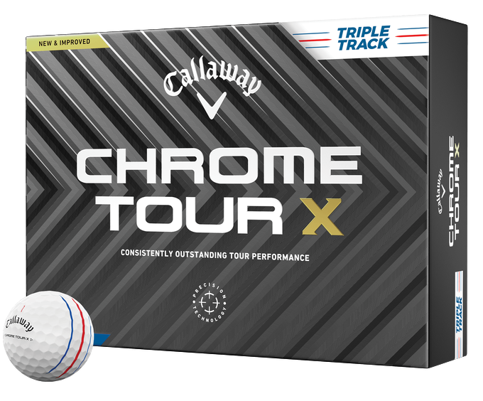 Callaway Golf 2022 Chrome Tour X Triple Track Golf Balls *1-Dozen* [White]