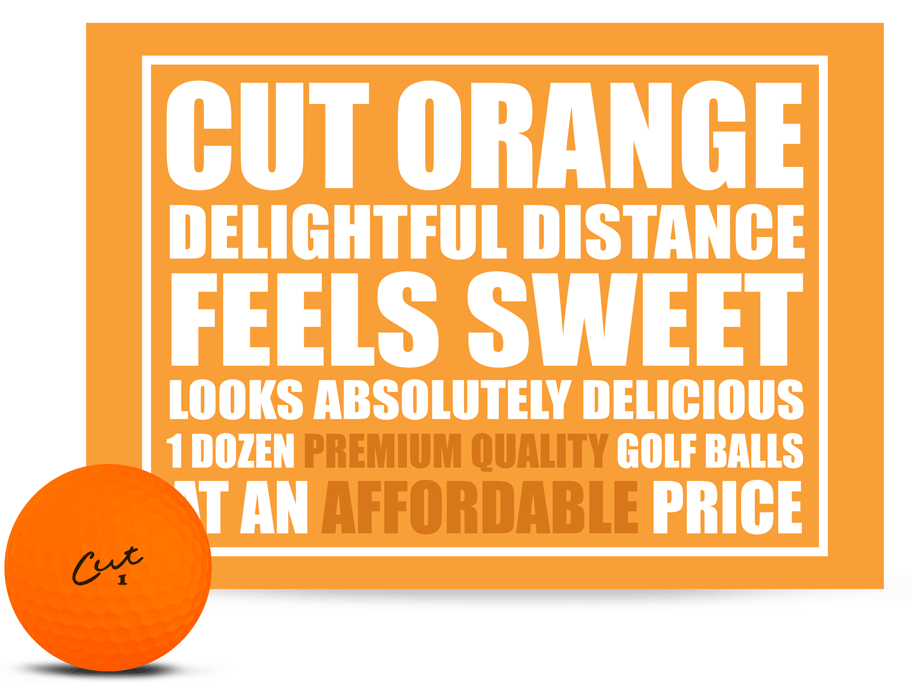 Cut Matte 3-Piece Surlyn Golf Balls Orange 1-Dozen